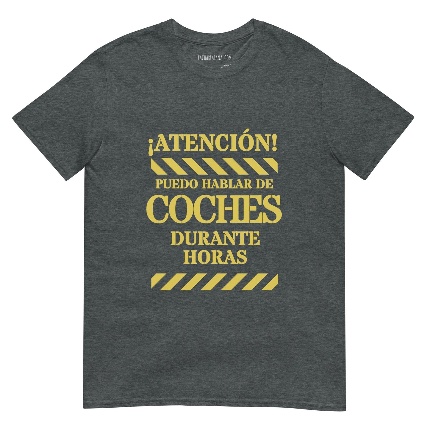 Camiseta clásica unisex: "hablar de coches durante horas" - La Charlatana