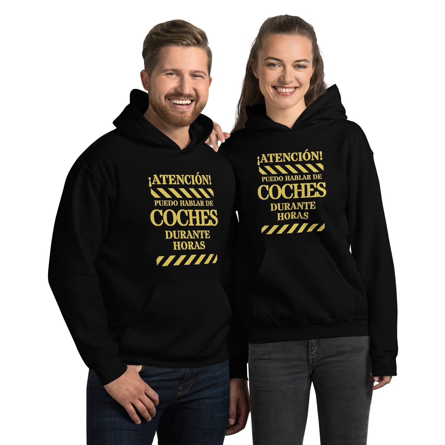 Sudadera clásica unisex con capucha: "Hablar de coches" - La Charlatana