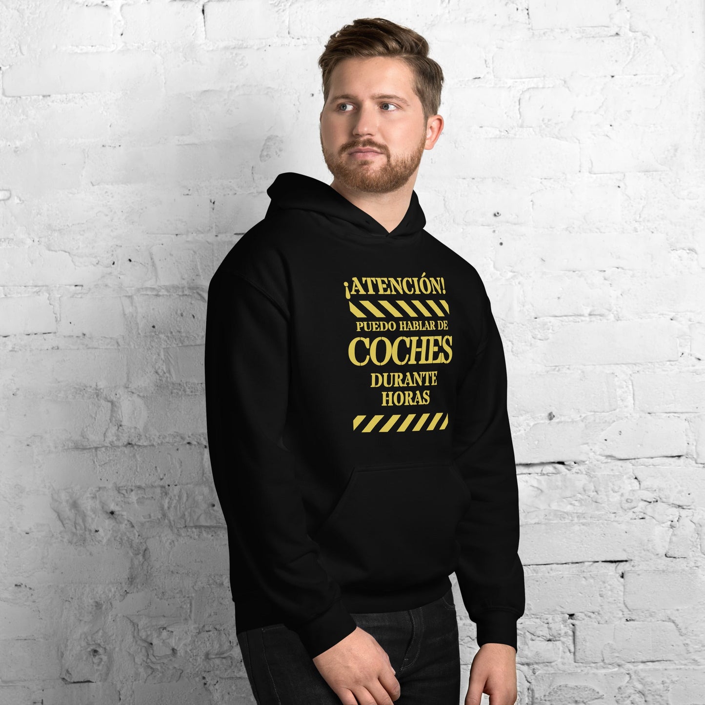 Sudadera clásica unisex con capucha: "Hablar de coches" - La Charlatana
