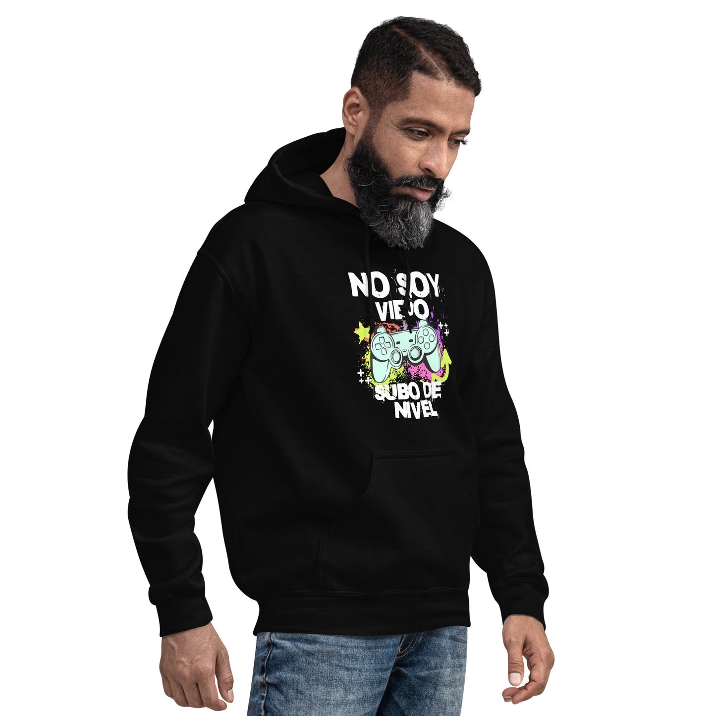 Sudadera clásica unisex con capucha: "No soy viejo, subo de nivel" - La Charlatana