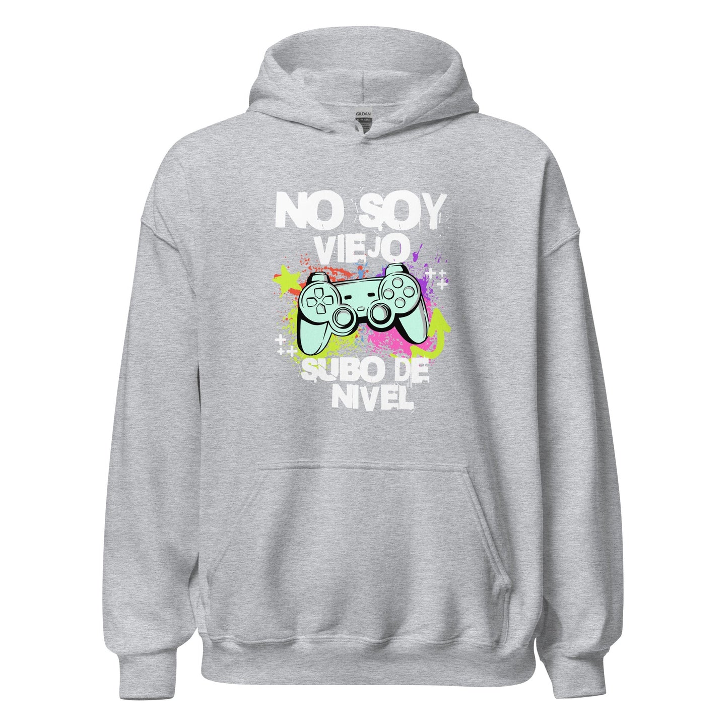 Sudadera clásica unisex con capucha: "No soy viejo, subo de nivel" - La Charlatana