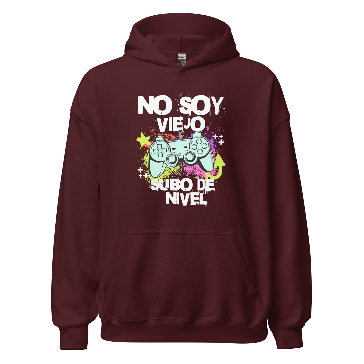 Sudadera clásica unisex con capucha: "No soy viejo, subo de nivel" - La Charlatana