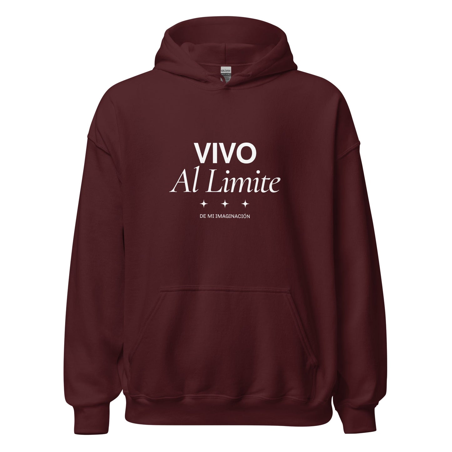 Sudadera clásica unisex con capucha: "Vivo al límite de mi imaginación" - La Charlatana