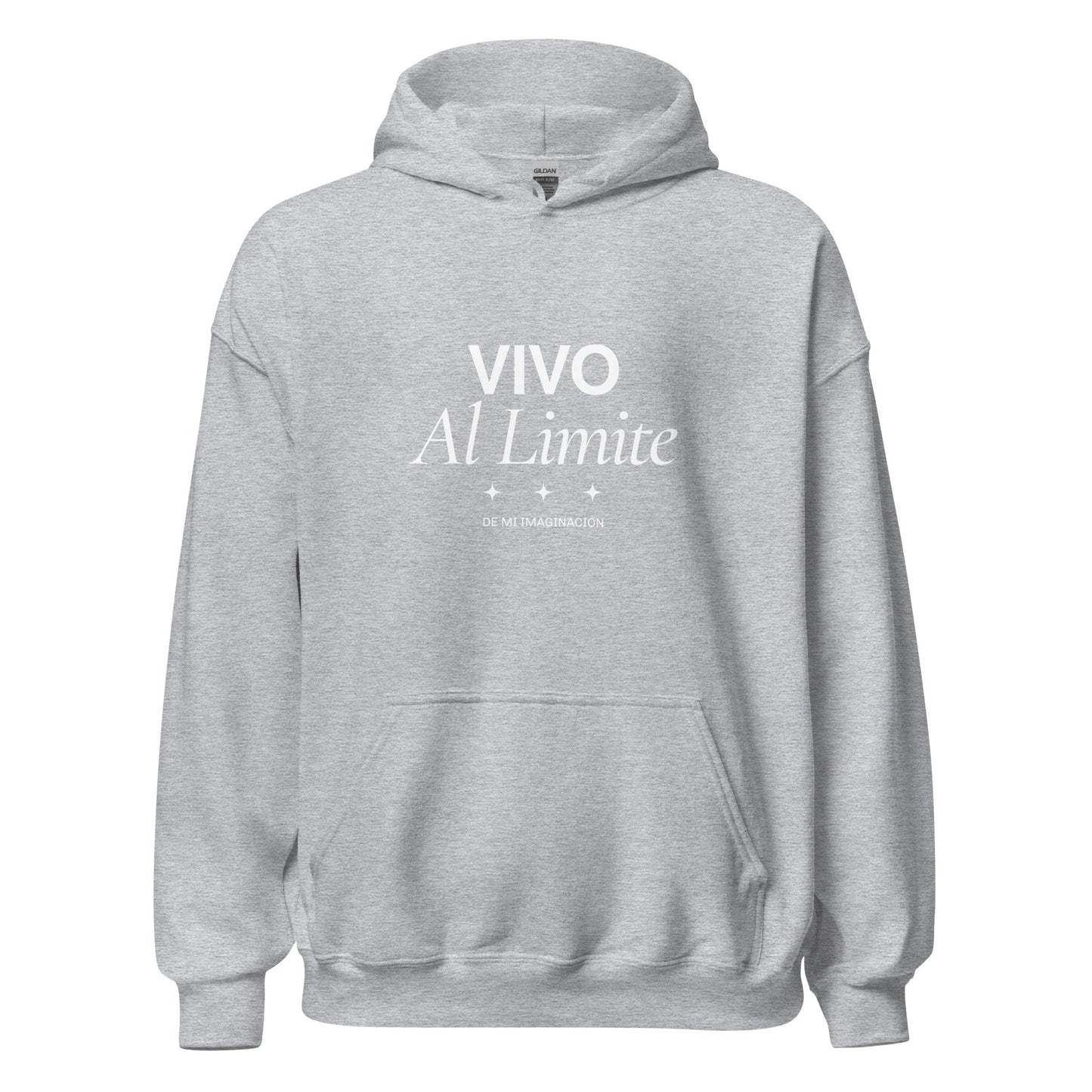 Sudadera clásica unisex con capucha: "Vivo al límite de mi imaginación" - La Charlatana