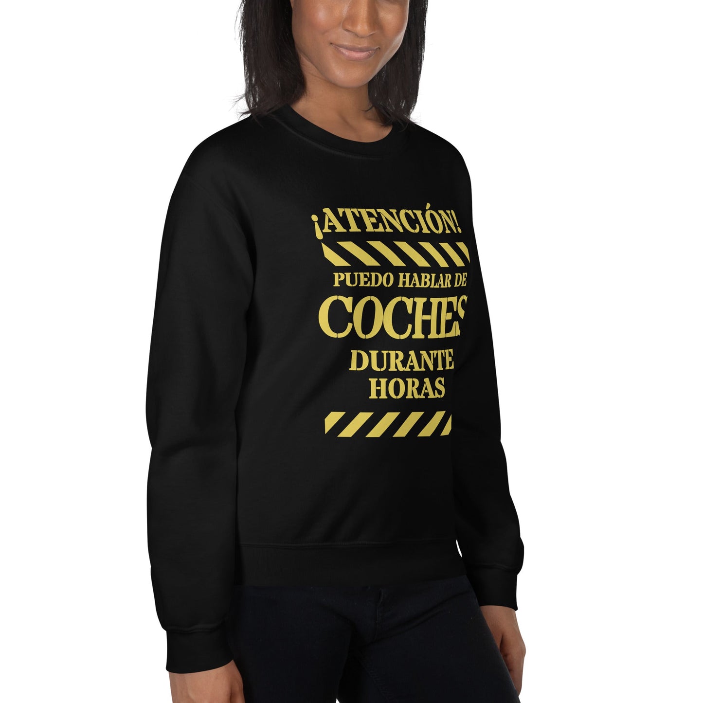 Sudadera clásica unisex: "Hablar de coches durante horas" - La Charlatana