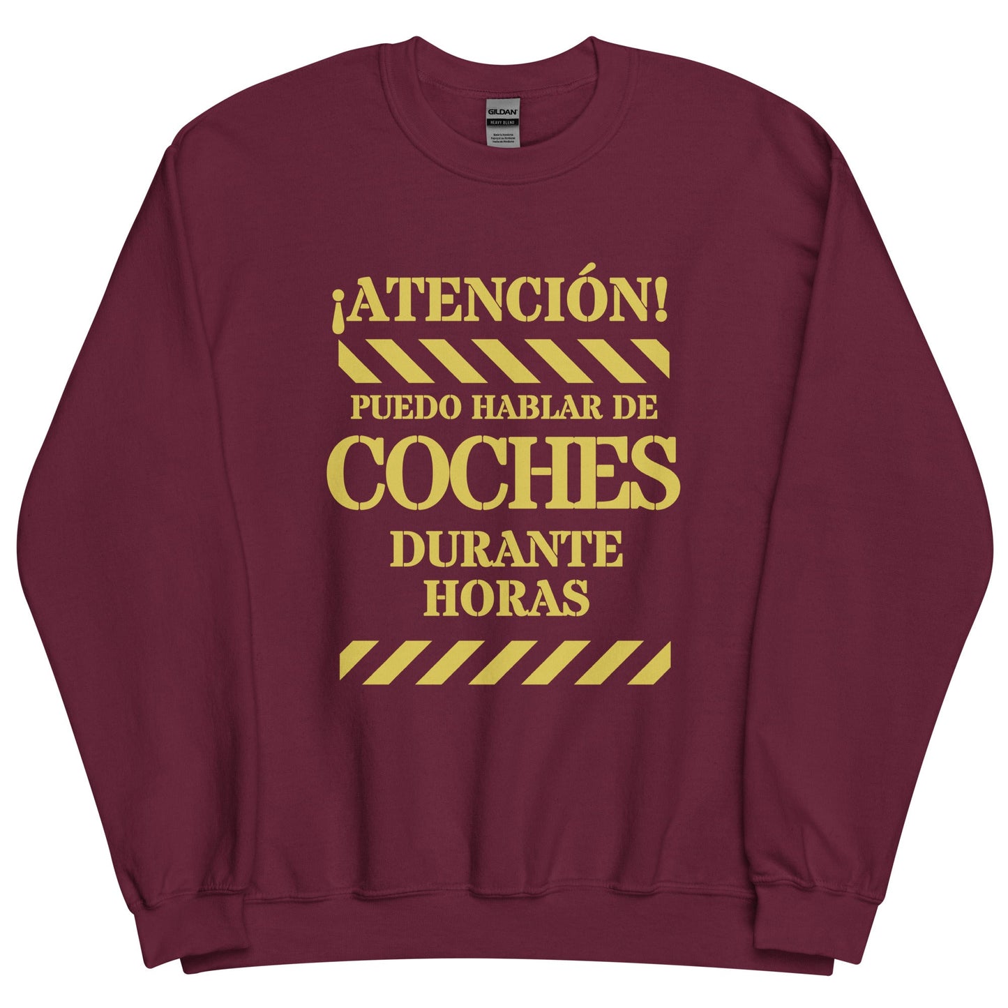 Sudadera clásica unisex: "Hablar de coches durante horas" - La Charlatana