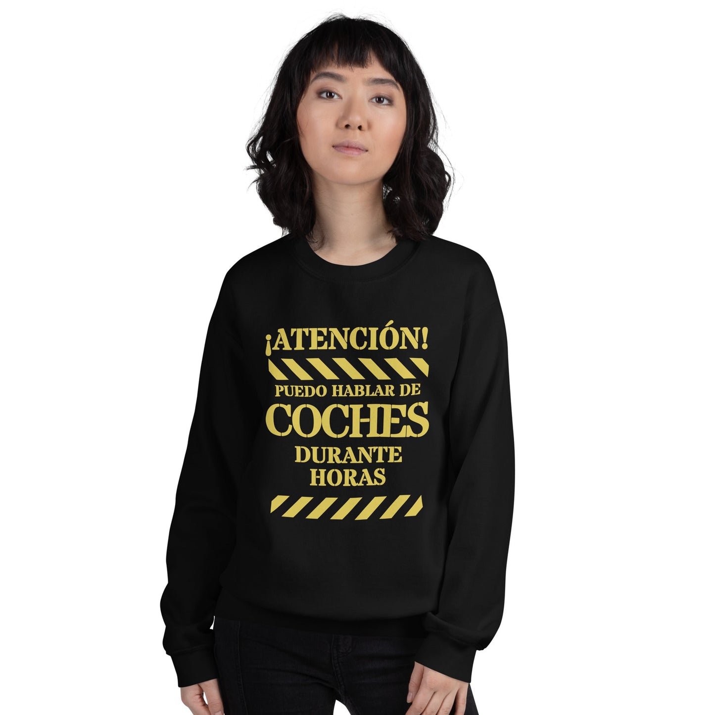 Sudadera clásica unisex: "Hablar de coches durante horas" - La Charlatana