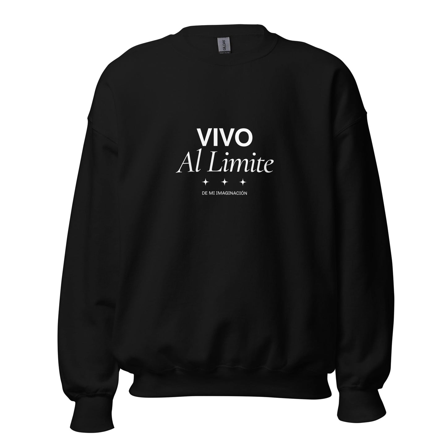 Sudadera clásica unisex: "Vivo al límite de mi imaginación" - La Charlatana