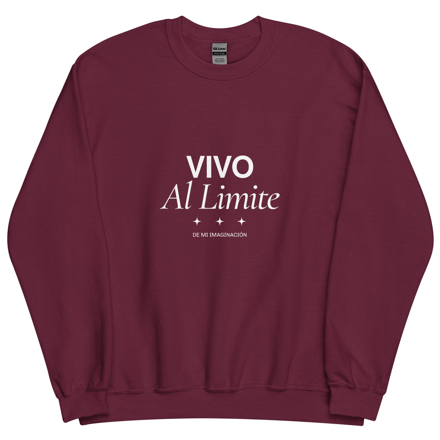 Sudadera clásica unisex: "Vivo al límite de mi imaginación" - La Charlatana