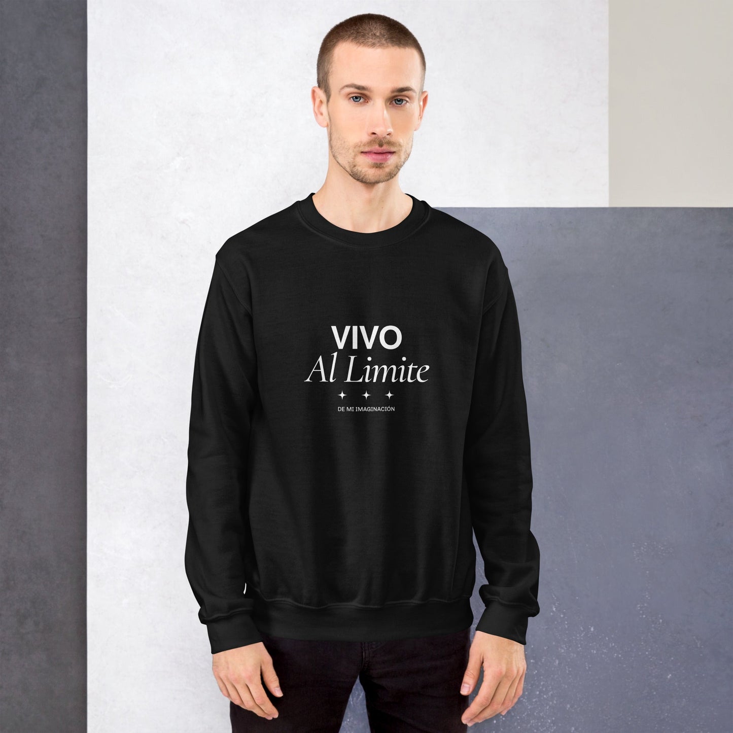 Sudadera clásica unisex: "Vivo al límite de mi imaginación" - La Charlatana