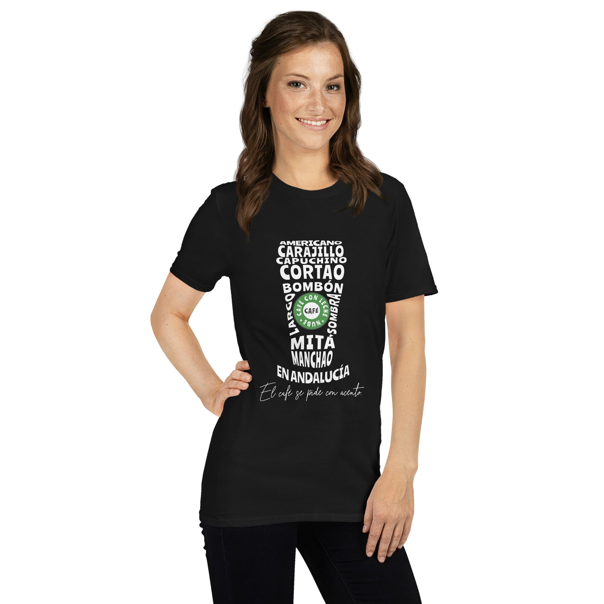 Camiseta clásica unisex: "Café con Acento Andaluz" - La Charlatana