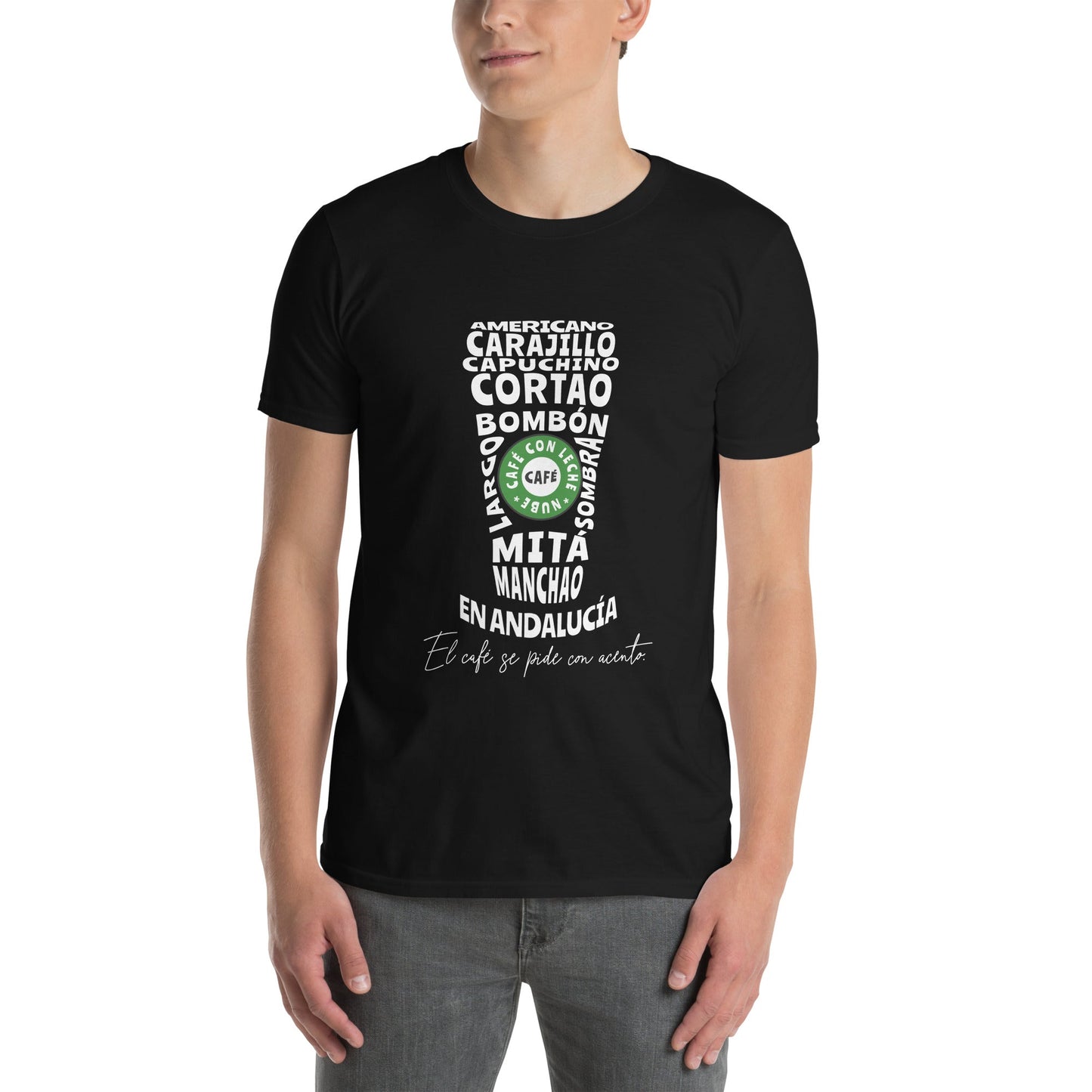 Camiseta clásica unisex: "Café con Acento Andaluz" - La Charlatana