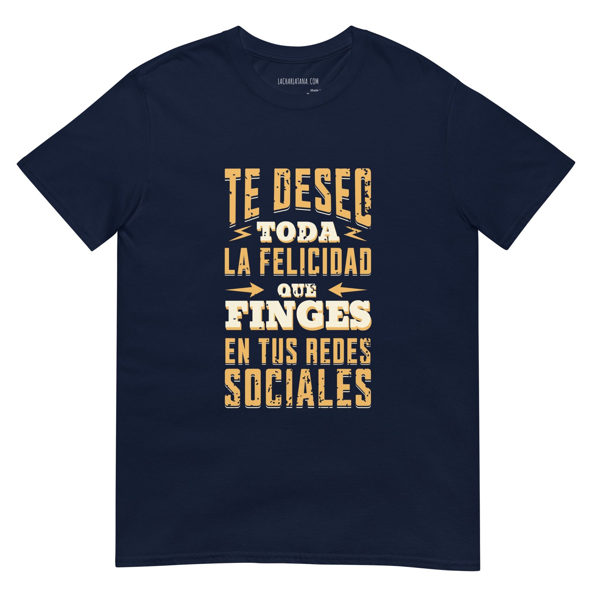 Camiseta clásica unisex: "Felicidad en redes sociales" - La Charlatana