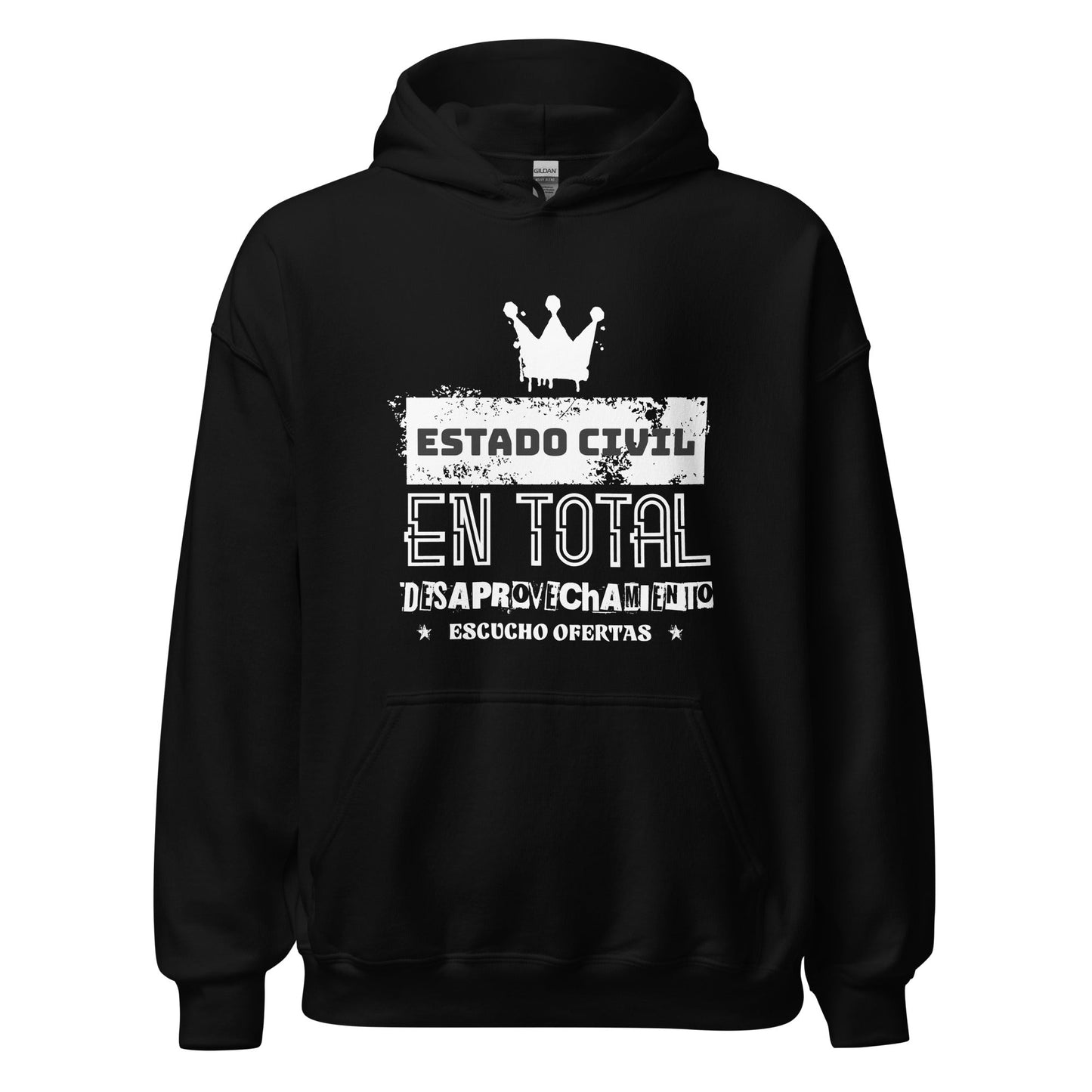 Sudadera clásica unisex con capucha: "Estado civil: en total desaprovechamiento" - La Charlatana