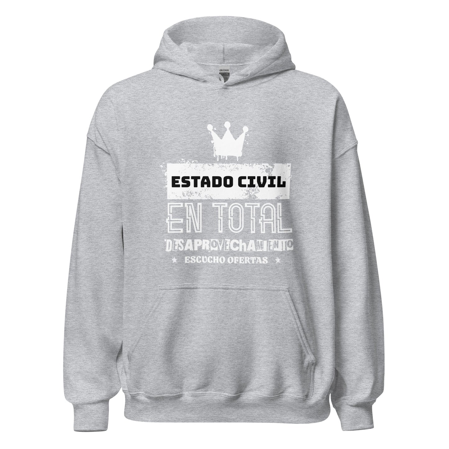 Sudadera clásica unisex con capucha: "Estado civil: en total desaprovechamiento" - La Charlatana