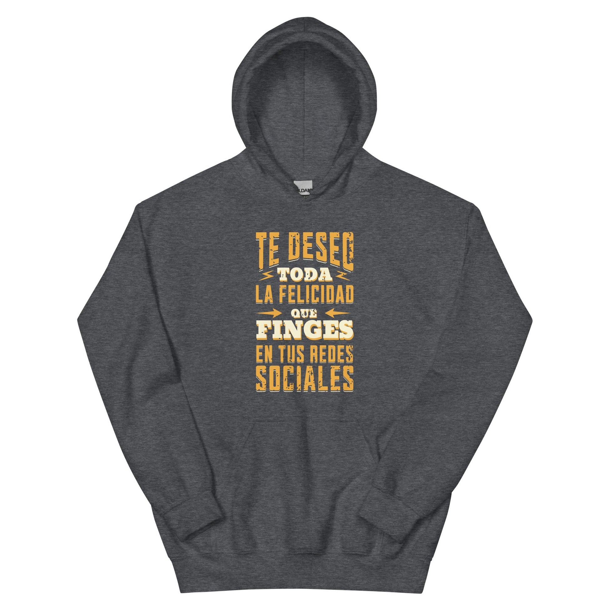 Sudadera clásica unisex con capucha: "Felicidad en redes sociales" - La Charlatana