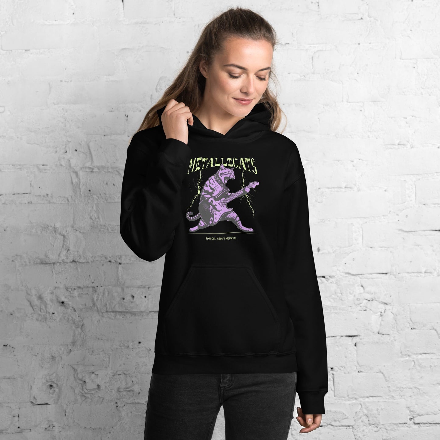 Sudadera clásica unisex con capucha: "Metallicats" - La Charlatana