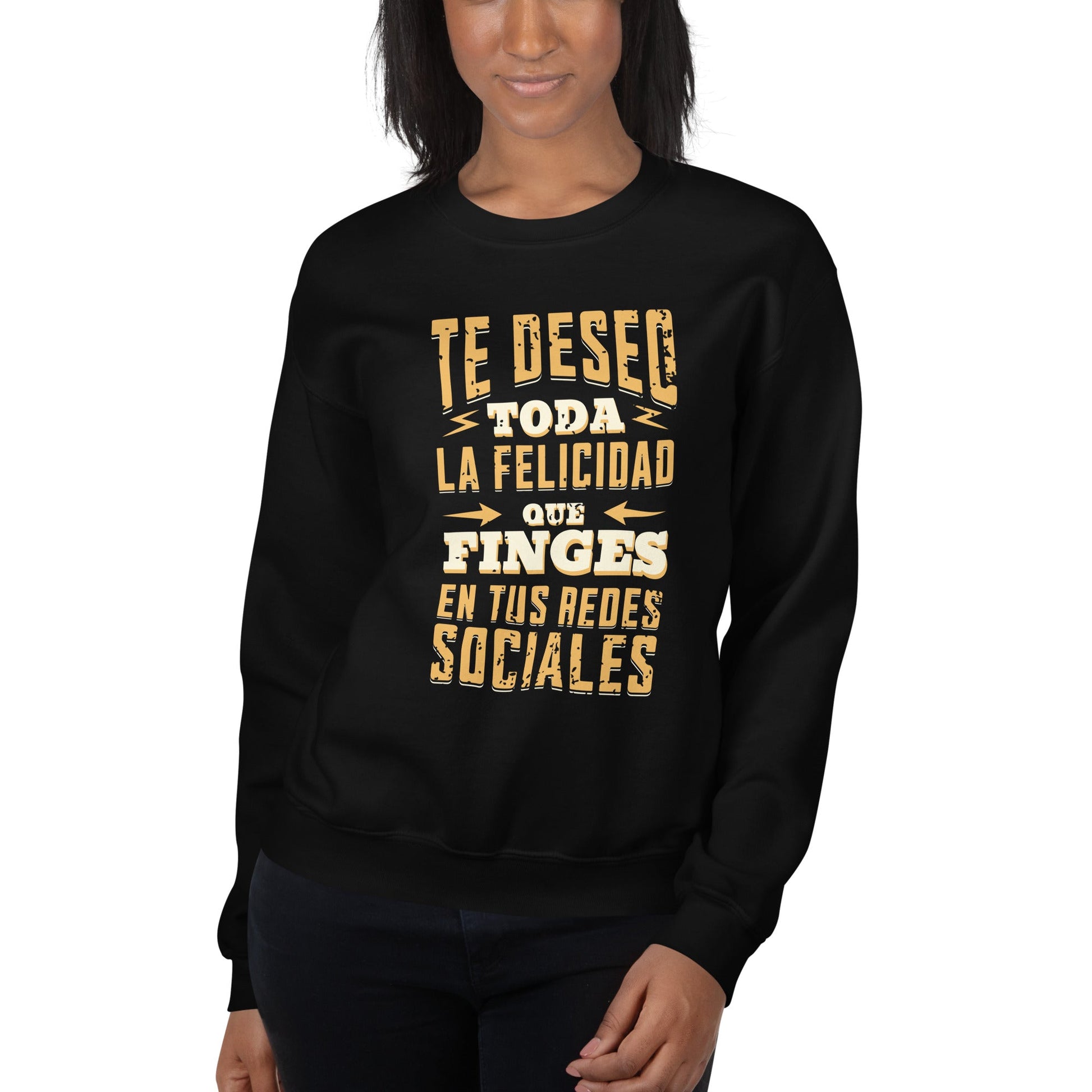 Sudadera clásica unisex: "Felicidad en redes sociales" - La Charlatana