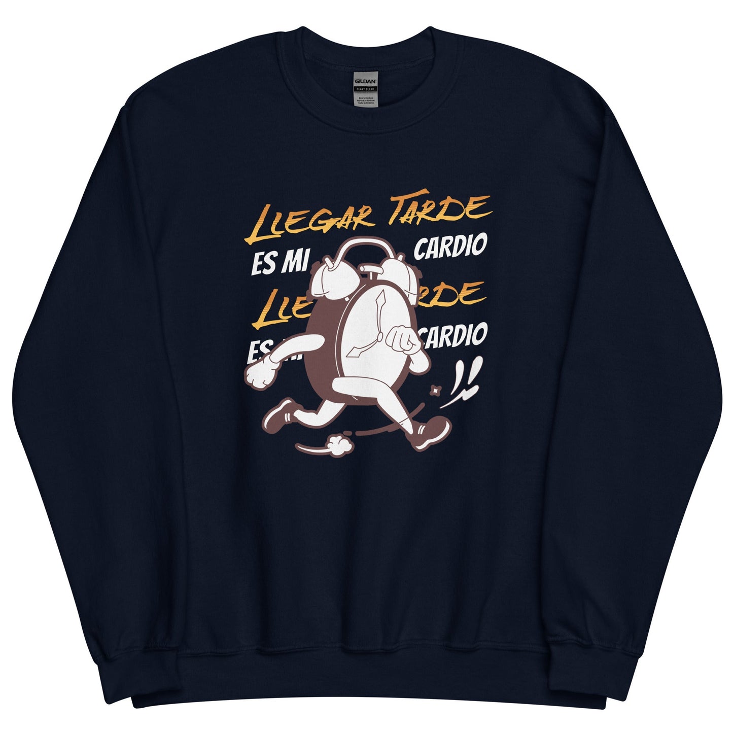 Sudadera clásica unisex: "Llegar tarde es mi cardio" - La Charlatana